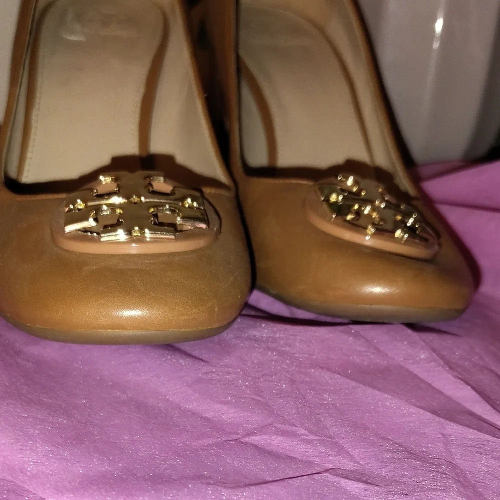 Tory Burch Camel Leather Jamey Pumps 10.5. - Picture 4 of 9